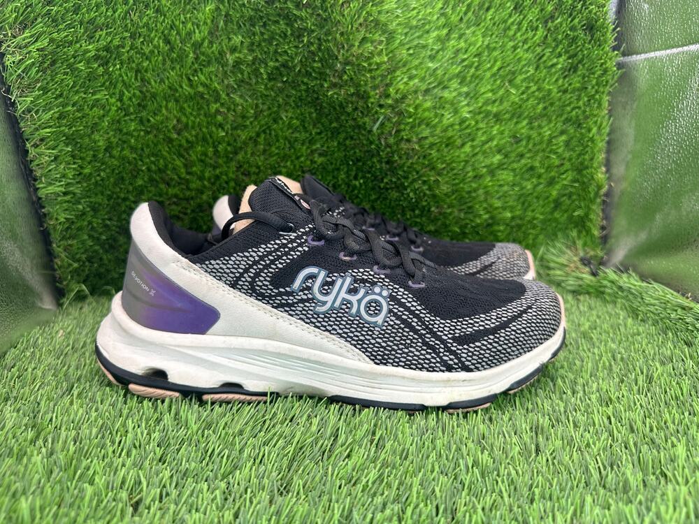 Ryka Devotion X Athletic Sneaker Women's 8M Black Mesh Lace-Up Cushioned Walking